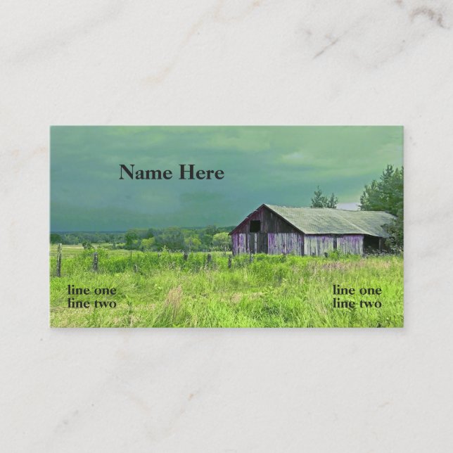 Old Michigan Barn Business Cards Visitenkarte (Vorderseite)