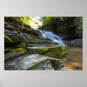 Old Mill Falls, Robert Treman Staat park, NY Poster
