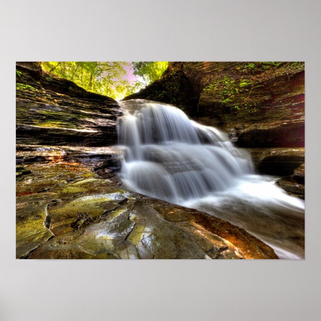 Old Mill Falls, Robert Treman Staat park, NY Poster (Vorne)