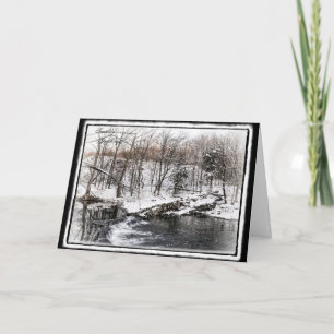 Old Mill Race Weihnachtsfeiertag Weihnachtskarte Feiertagskarte