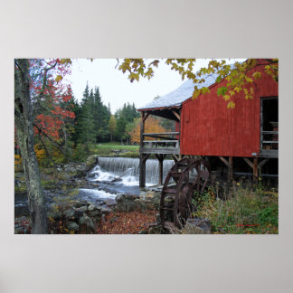 Old Mill Vermont Poster und Print