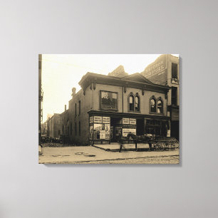 Old Milwaukee 1912 Dillers Pharmacy McGreal Bldg Leinwanddruck