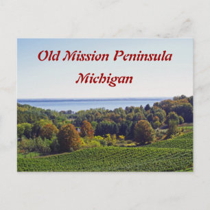 "OLD MISSION PENINSULA, MICHIGAN" POSTCARD POSTKARTE