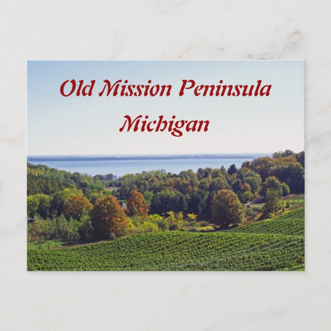 "OLD MISSION PENINSULA, MICHIGAN" POSTCARD POSTKARTE (Vorderseite)