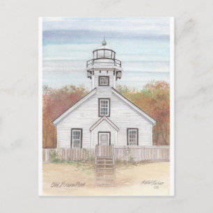 Old Mission Point Light House Postkarte