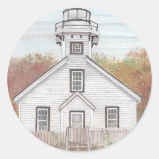 Old Mission Point Light House Runder Aufkleber