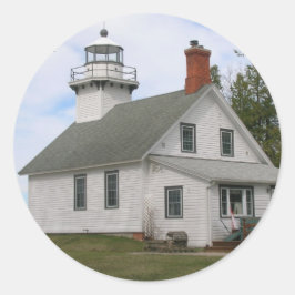 Old Mission Point Light, MI-Aufkleber Runder Aufkleber