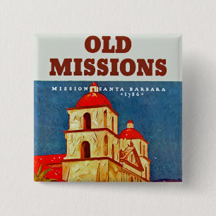 Old Missions ~ Santa Barbara Button