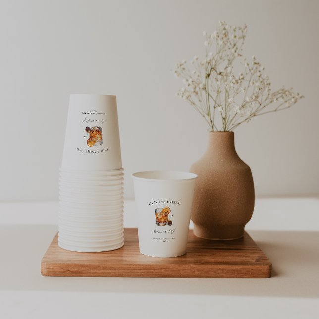 "Old modic" Cocktail Geburtstag Pappbecher (Von Creator hochgeladen)