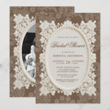 Old Money Brown Ivory Doily Lace Bridal Shower