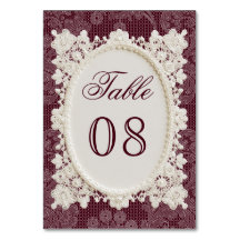 Old Money Burgundy Ivory Doily Lace Wedding