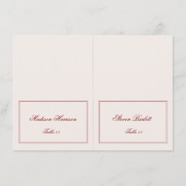 Old Money Burgundy Wedding Place Card DIY Einladung