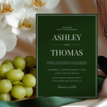 Old Money Dark Green Wedding