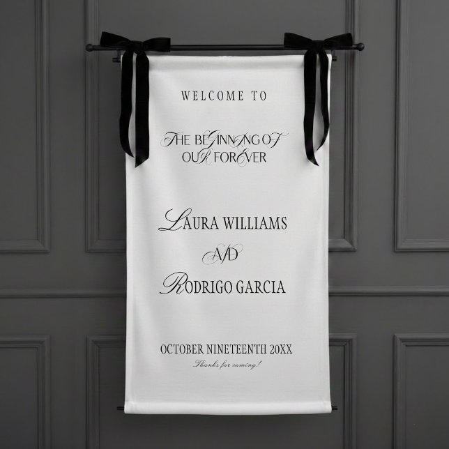 Old Money Elegant Wedding Welcome Banner (Von Creator hochgeladen)