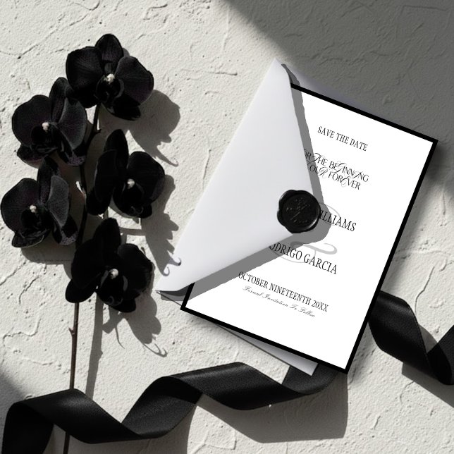 Old Money Flat Save The Date Card (Von Creator hochgeladen)