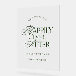 Old Money Green Script Acrylic Welcome Sign Acrylschild