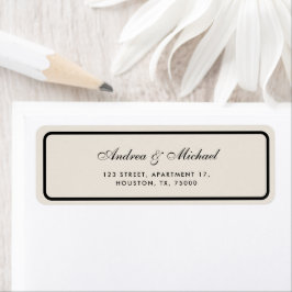 Old Money Ivory & Black Wedding Return Address