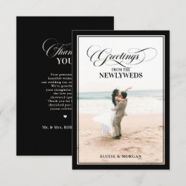 Old Money Modern Formal Burgundy Luxury Wedding Dankeskarte