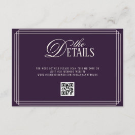 Old Money Plum Wedding Details Begleitkarte