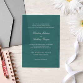 Old Money Teal Classic Wedding