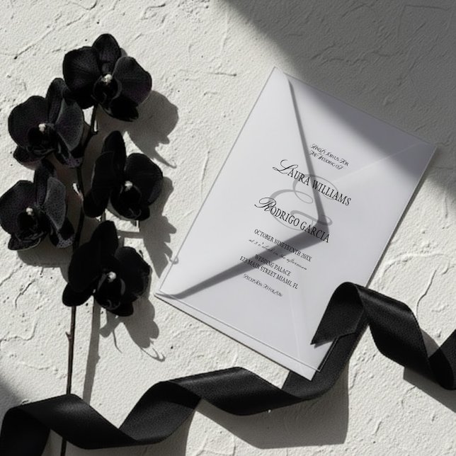 Old Money Timeless Wedding Acryleinladungen (Von Creator hochgeladen)