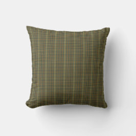 Old Money Waldgrün Rostorange Tartan Karo Kissen