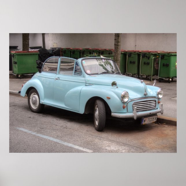 Old Morris Minor Convertible Tourist Poster (Vorne)