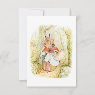 Old Mrs Rabbit (Little Red Riding Hood) (B Potter) Karte