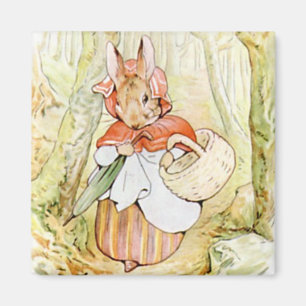 Old Mrs Rabbit (Little Red Riding Hood) (B Potter) Magnet