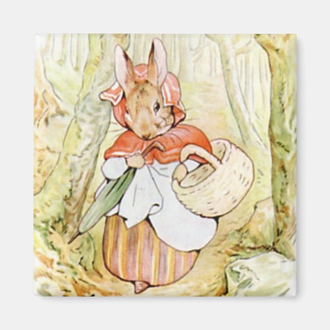Old Mrs Rabbit (Little Red Riding Hood) (B Potter) Magnet (Vorne)