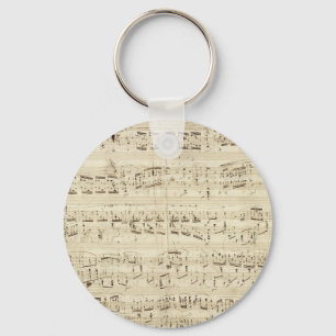 Old Music Notes - Chopin Music Sheet Schlüsselanhänger