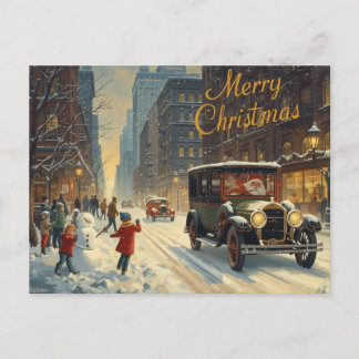 Old New York Christmas Postcard Feiertagspostkarte
