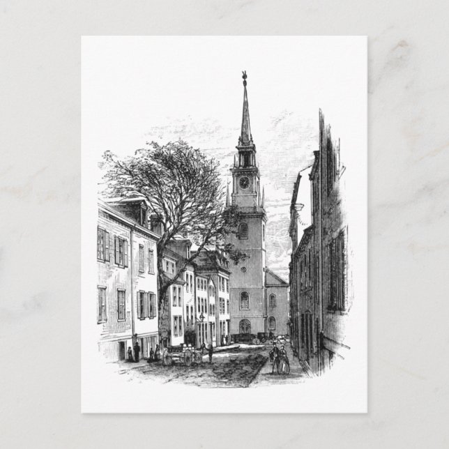 Old North Church Postkarte (Vorderseite)