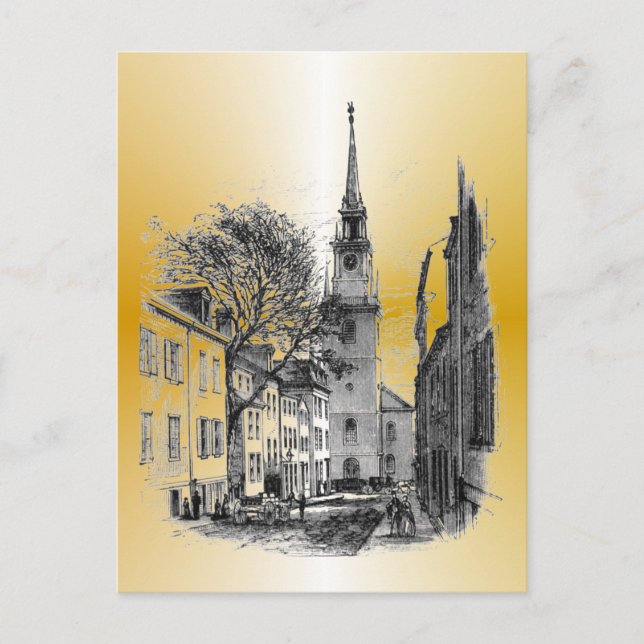 Old North Church Postkarte (Vorderseite)