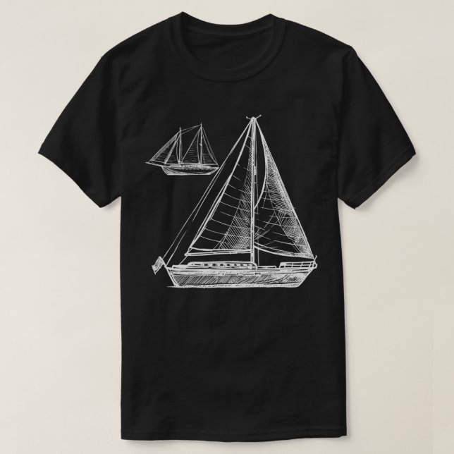 Old Ocean Boat Segelboot Lover  T-Shirt (Design vorne)