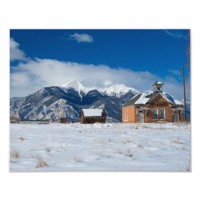 Old One Room Schoolhouse Salida, Mt Princeton Fotodruck (Vorne)
