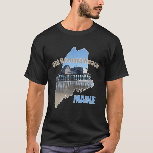 Old Orchard Beach Maine Souvenir OB Pier Shorelin T-Shirt (Vorderseite)