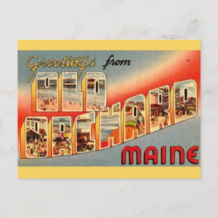 Old Orchard Beach ME  Postkarte