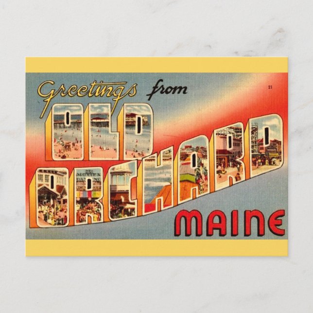 Old Orchard Beach ME  Postkarte (Vorderseite)