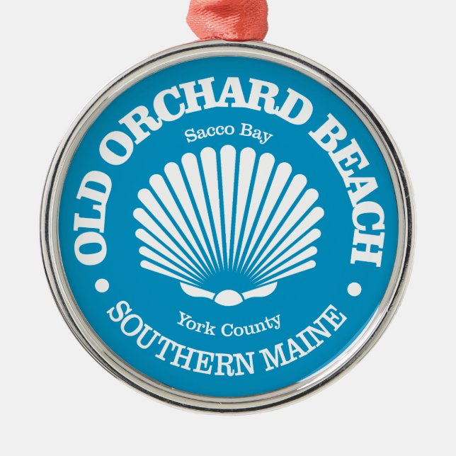 Old Orchard Beach (Muschel) Ornament Aus Metall (Vorne)