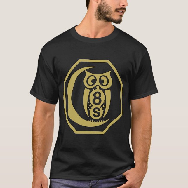 Old Owl Gold Wappen T - Shirt (Vorderseite)