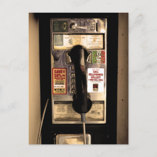 Old Pay Phone Postkarte