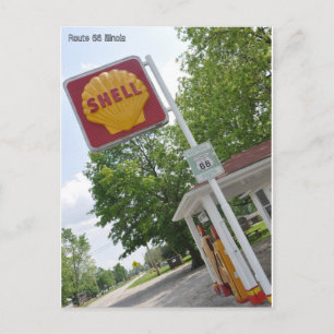 Old Petrol Station Route 66 Postkarte