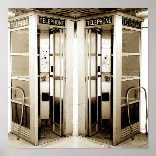 Old Phone Booths Fotograph Poster (Vorne)