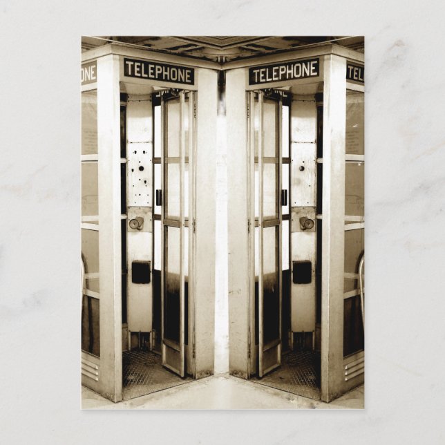Old Phone Booths Fotograph Postkarte (Vorderseite)