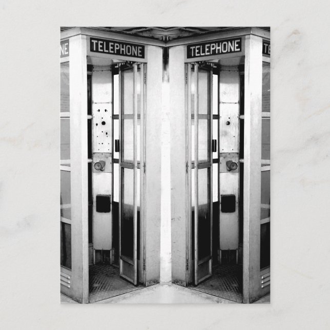 Old Phone Booths Fotograph Postkarte (Vorderseite)