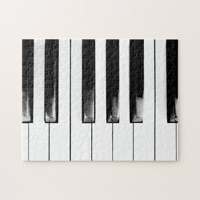 Old Piano Keys Funny Cool Puzzle (Horizontal)