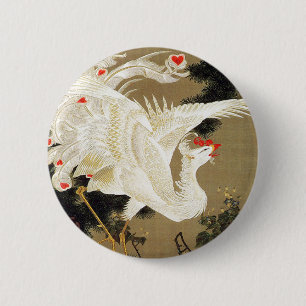 Old Pine Tree und White Phoenix von Ito Jakuchu Button