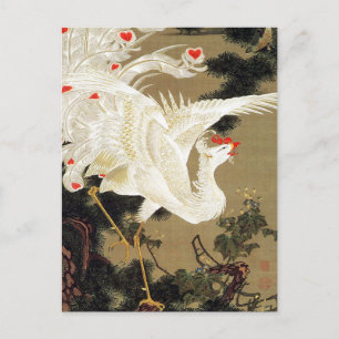 Old Pine Tree und White Phoenix von Ito Jakuchu Postkarte