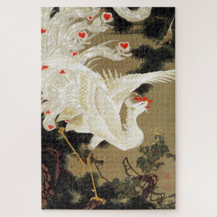 Old Pine Tree und White Phoenix von Ito Jakuchu Puzzle